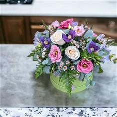 Florist Choice Pastel Hatbox Arrangement
