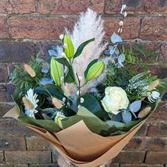 Neutral Hand Tied Bouquet Includes Dried Flowers 