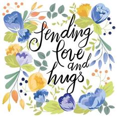 Sending Love and Hugs Greetings Card