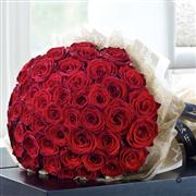 Luxury 50 Rose Hand-tied