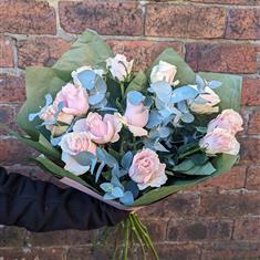 Pink Roses With Greenery 