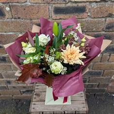 Oat Milk Latte Hand Tied Bouquet