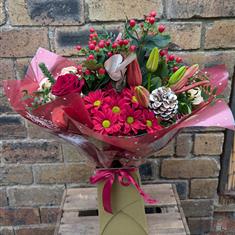 Traditional Christmas Hand Tied Bouquet