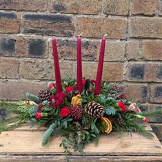 Traditional Christmas 3 Taper Candle Arrangement
