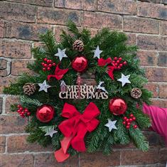 Merry Christmas Festive Door Wreath