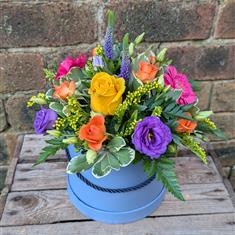 Florist Choice Vibrant Hatbox Arrangement
