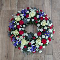 Ring Wreath Red White Blue