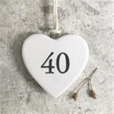 East of India Porcelain heart - 40