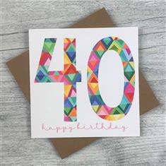 Happy Birthday 40 Card