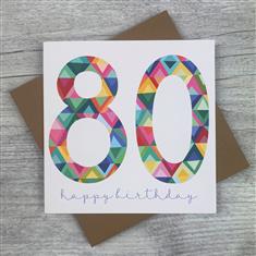 Happy Birthday 80 Card