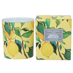 Gisela Graham Lemon &amp; Bergamot Scented Candle 